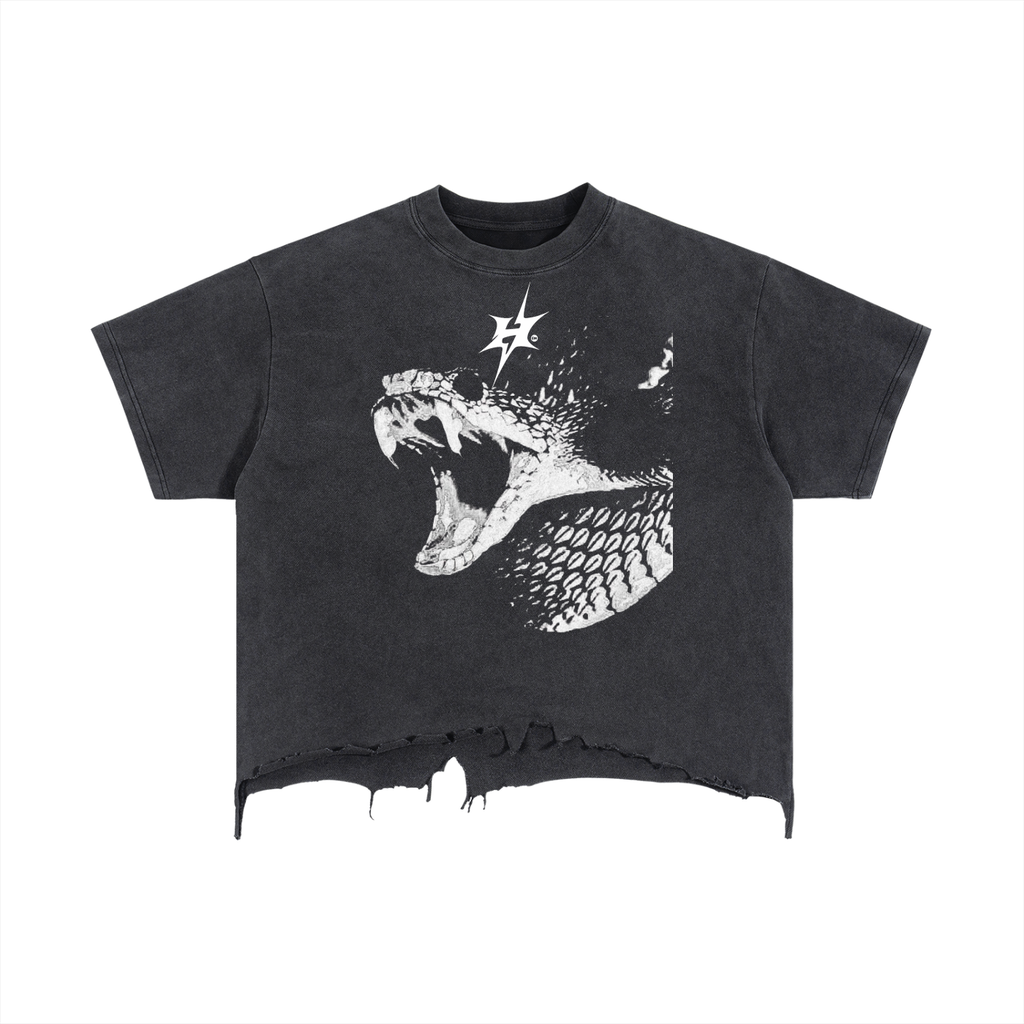 Viper Vintage Washed Tee – Distressed Hem