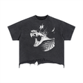 Viper Vintage Washed Tee – Distressed Hem